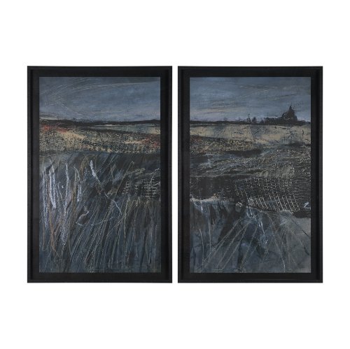 15575 - Captivating Views (Set of 2) by Mercana Studio a Hand Embellished Framed Art Print Matted under Glas