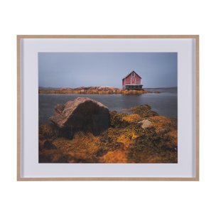 Fogo Island by Chad Mackay a Hand Embellished Framed Photo Art Print Matted under Glass