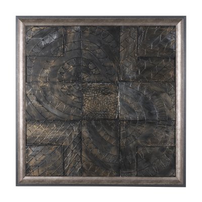 15594 - Layered Alloy I by Studio M a handmade Original 3D Textured Framed Artwork