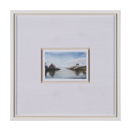 15603 - East Coast View I by Mercana Studio a Hand Embellished Framed Art Print Matted under Glass