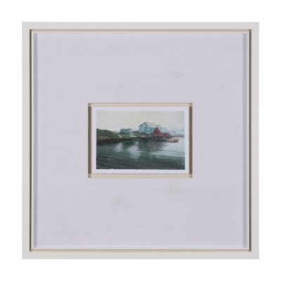 15604 - East Coast View II by Mercana Studio a Hand Embellished Framed Art Print Matted under Glass