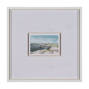 East Coast View III by Mercana Studio a Hand Embellished Framed Art Print Matted under Glass