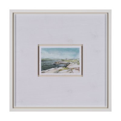 15605 - East Coast View III by Mercana Studio a Hand Embellished Framed Art Print Matted under Glass