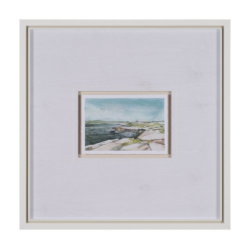 15605 - East Coast View III by Mercana Studio a Hand Embellished Framed Art Print Matted under Glass