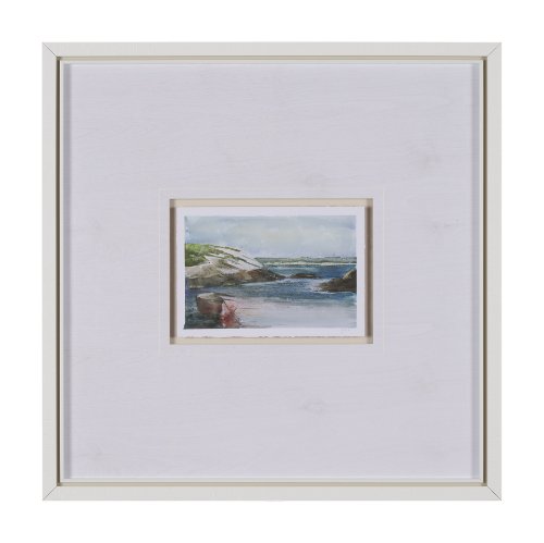 15606 - East Coast View IV by Mercana Studio a Hand Embellished Framed Art Print Matted under Glass