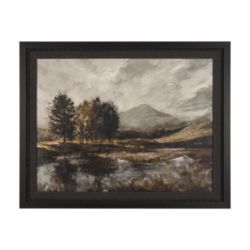 15618 - Old Style Landscape by Mercana Studio a Hand Embellished Framed Art Print