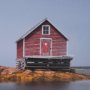 15580 - Fogo Island by Chad Mackay a Hand Embellished Framed Photo Art Print Matted under Glass