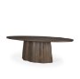 71109-AB - Jovani 94" Solid Dark Brown Mango Wood Oval Dining Table