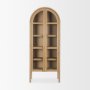 70860 - Callum Light Brown Elm Wood w/ Glass Doors  Arched Curio Cabinet