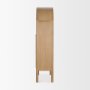 70860 - Callum Light Brown Elm Wood w/ Glass Doors  Arched Curio Cabinet