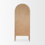 70860 - Callum Light Brown Elm Wood w/ Glass Doors  Arched Curio Cabinet
