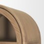 70860 - Callum Light Brown Elm Wood w/ Glass Doors  Arched Curio Cabinet