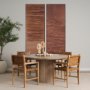 69874-AB - Terra 60L x 60W x 30H Light Brown Wood Round Fluted Dining Table