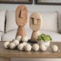 70128 - Ivan Medium Wooden Head Sculpture