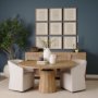 70865-AB - Swanson 60" Light Brown Wood Round Pedestal Dining Table