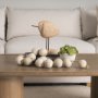 71033 - Varamala Beige Paper Mache Sphere Garland
