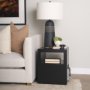 71053 - Vondra Matte Black Metal w/ Open Shelves Side table