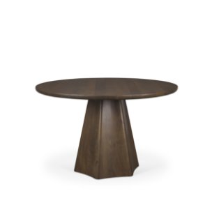 Jovani 48" Round Pedestal Dining Table | Modern | Dark Brown Wood | Seats 4