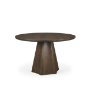 71104-AB - Jovani 48" Solid Dark Brown Mango Wood Round Dining Table