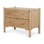 71128 - Phil Light Brown Wood 2 Drawer Accent Cabinet