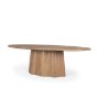71108-AB - Jovani 94" Solid Light Brown Mango Wood Oval Dining Table