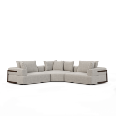 71030-C - Warner Gray 3 Piece Sofa Set w/Corner Piece