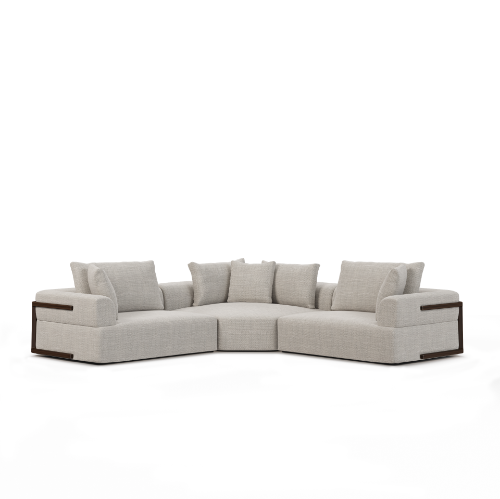 71030-C - Warner Gray 3 Piece Sofa Set w/Corner Piece