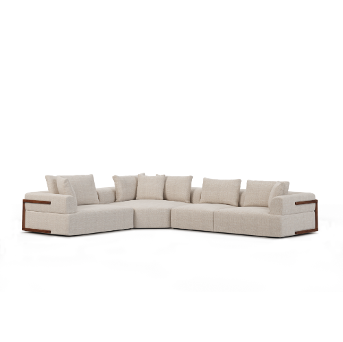 71025-D - Warner Oatmeal 3 Piece Sofa Set w/Corner Piece