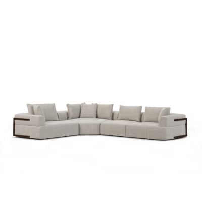 71030-D - Warner Gray 3 Piece Sofa Set w/Corner Piece