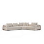 71025-E - Warner Oatmeal 3 Piece Sofa Set w/Corner Piece