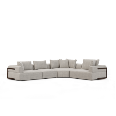 71030-E - Warner Gray 3 Piece Sofa Set w/Corner Piece