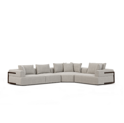 71030-E - Warner Gray 3 Piece Sofa Set w/Corner Piece