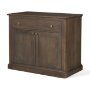 71120 - Baron Dark Brown Solid Wood w/ Antique Knobs 2-Door Accent Cabinet