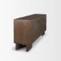 71111 - Jonan Dark Brown Wood w/ Dark Aged Brass 2 Door 3 Drawer Sideboard