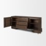 71111 - Jonan Dark Brown Wood w/ Dark Aged Brass 2 Door 3 Drawer Sideboard