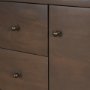 71111 - Jonan Dark Brown Wood w/ Dark Aged Brass 2 Door 3 Drawer Sideboard