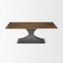 50449-AB - Maxton II 79x39 Rectangular Brown Solid Wood Top Dark Gunmetal Base Dining Table