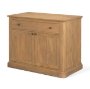 71121 - Baron Light Brown Solid Wood w/ Gunmetal Knobs 2-Door Accent Cabinet