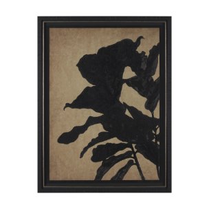 Ficus Silhouette I by Mercana Studio a Hand Embellished Framed Art Print Matted under Glass