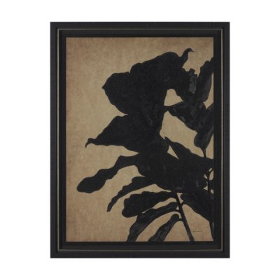 15662 - Ficus Silhouette I by Mercana Studio a Hand Embellished Framed Art Print Matted under Glass