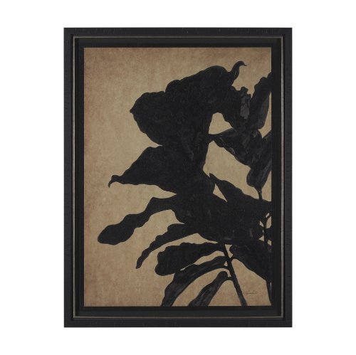 15662 - Ficus Silhouette I by Mercana Studio a Hand Embellished Framed Art Print Matted under Glass