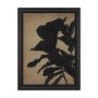 15662 - Ficus Silhouette I by Mercana Studio a Hand Embellished Framed Art Print Matted under Glass