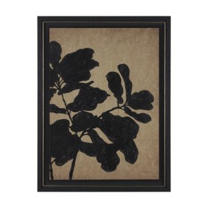 Ficus Silhouette II by Mercana Studio a Hand Embellished Framed Art Print Matted under Glass