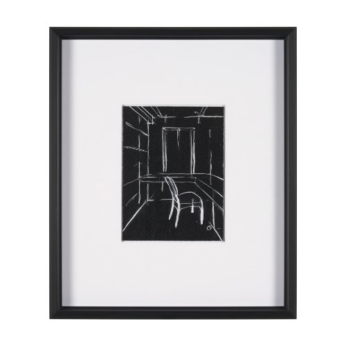 15674 - Interior Sketch II by Mercana Studio a Hand Embellished Framed Art Print Matted under Glass