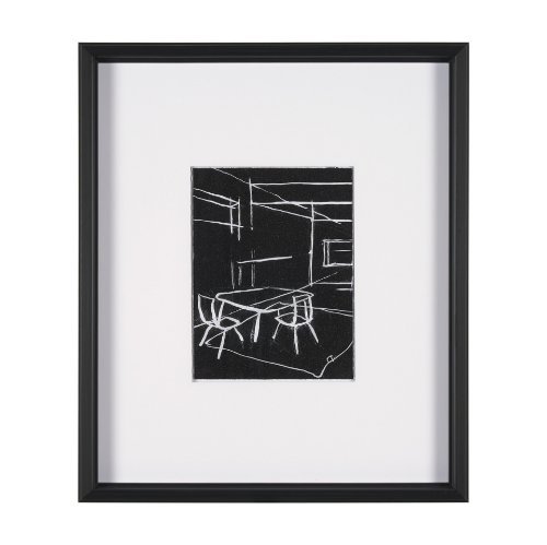 15675 - Interior Sketch III by Mercana Studio a Hand Embellished Framed Art Print Matted under Glass