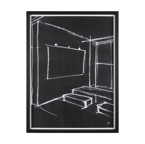 15677 - Interior Sketch V by Mercana Studio a Hand Embellished Framed Art Print