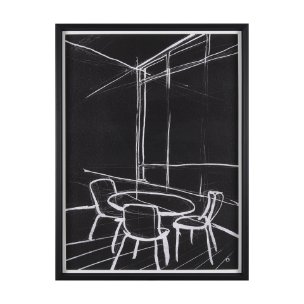 Interior Sketch VI by Mercana Studio a Hand Embellished Framed Art Print