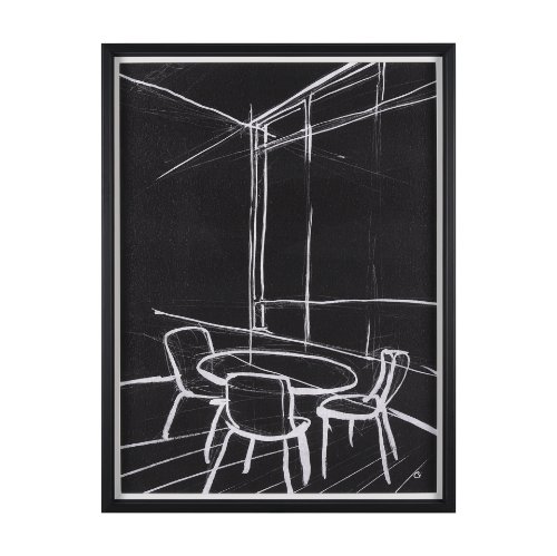 15678 - Interior Sketch VI by Mercana Studio a Hand Embellished Framed Art Print