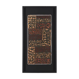 Mud Cloth Tapestry I by Mercana Studio a Hand Embellished Framed Art Print Matted under Glass