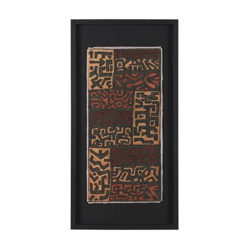 15689 - Mud Cloth Tapestry I by Mercana Studio a Hand Embellished Framed Art Print Matted under Glass